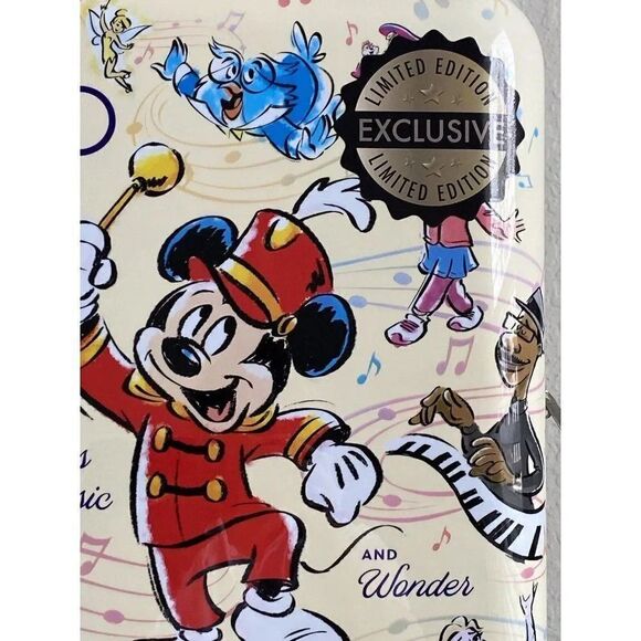 Bioworld Disney 100 Years Of Music And Wonder 20” Carry On Spinner Suitcase NEW - Picture 5 of 16